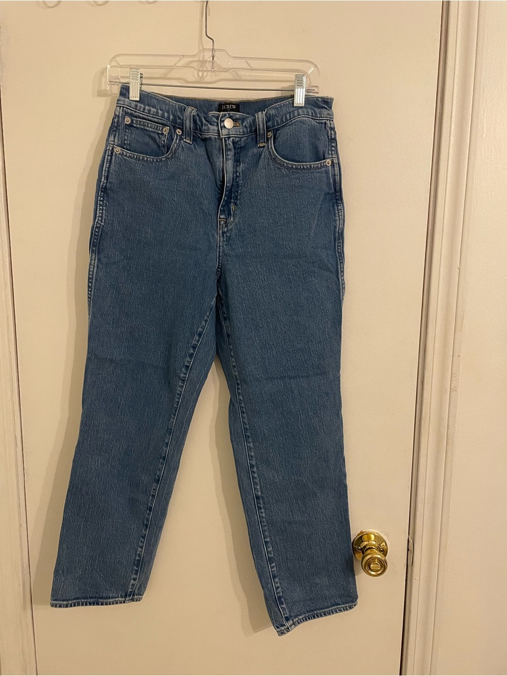 J. Crew Straight Leg Jeans in Medium Blue Denim